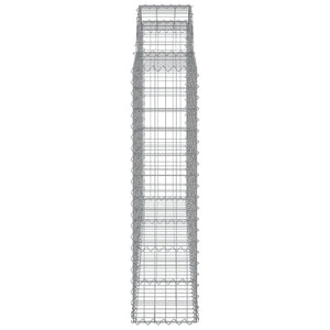 vidaXL Gabions with Arched Top 3 pcs. 200x30x120/140cm Galvanized Iron
