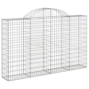 vidaXL Gabions with Arch 4 pcs 200x30x120/140 cm Galvanised Iron