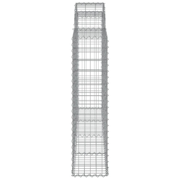 vidaXL Gabions with Arch 4 pcs 200x30x120/140 cm Galvanised Iron