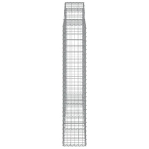 vidaXL Gabions with Arch Top 2 pcs. 200x30x160/180cm Galvanized Iron