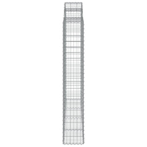 vidaXL Gabion Baskets with Arched Top 3 pcs. 200x30x180/200cm Galvanized Iron