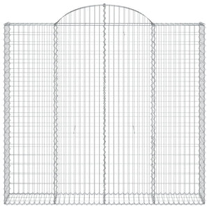 vidaXL Gabions with Arch 5 pcs. 200x30x180/200cm Galvanised Iron