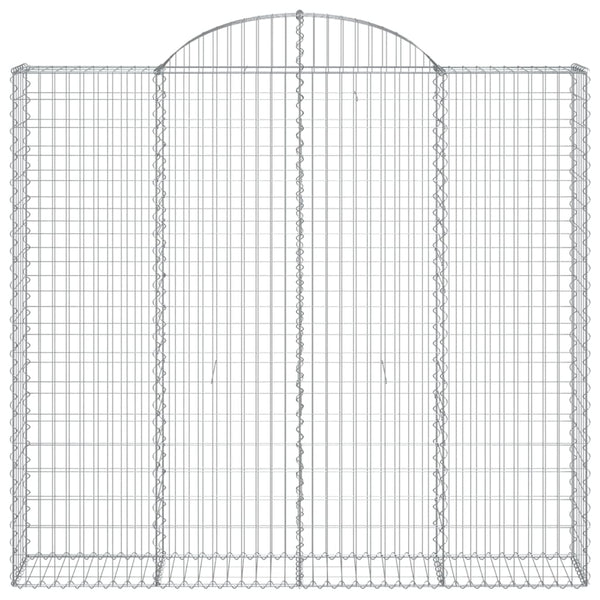 vidaXL Gabions with Arch 5 pcs. 200x30x180/200cm Galvanised Iron