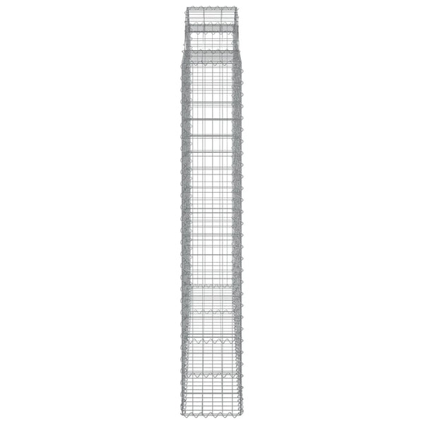 vidaXL Gabions with Arch 5 pcs. 200x30x180/200cm Galvanised Iron