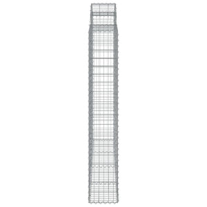 vidaXL Gabions with Arch Top 7 pcs 200x30x180/200cm Galvanised Iron