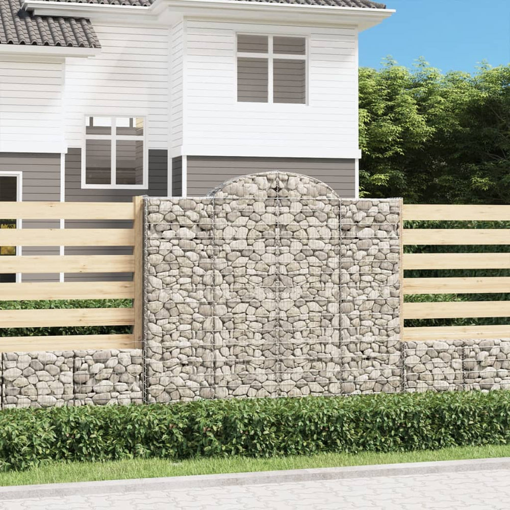 vidaXL Gabions with Arch 13 pcs. 200x30x180/200 cm Galvanized Iron