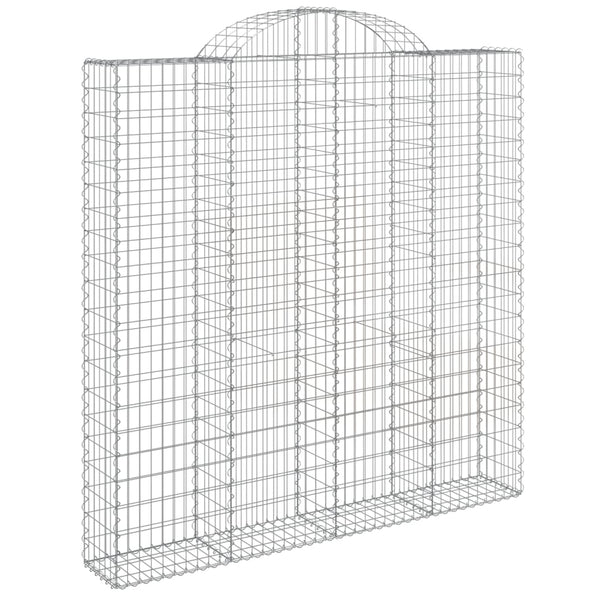 vidaXL Gabions with Arch 3 pcs. 200x30x200/220cm Galvanised Iron