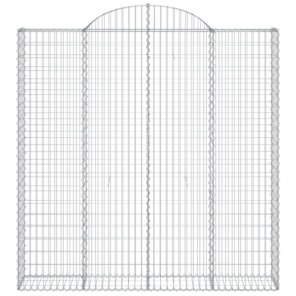 vidaXL Gabions with Arch 3 pcs. 200x30x200/220cm Galvanised Iron