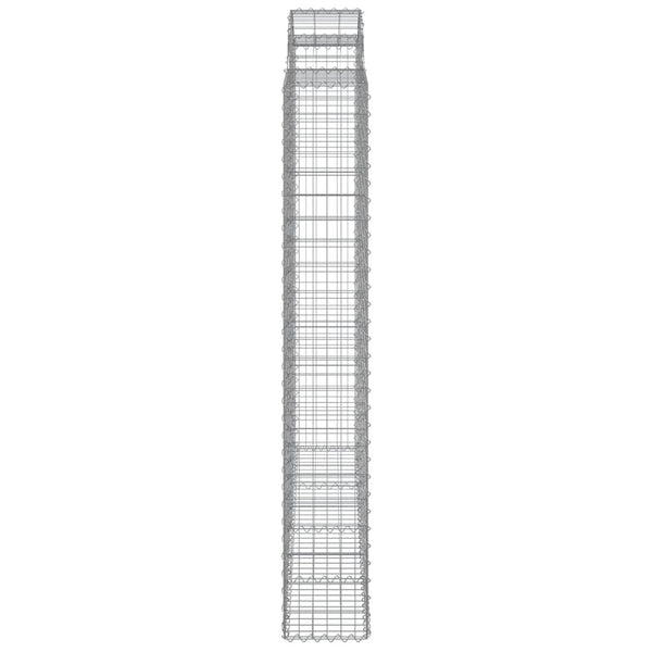 vidaXL Gabion Baskets with High Arch 4 pcs. 200x30x200/220cm Galvanized Iron