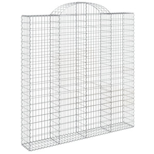 vidaXL Gabion Baskets with Arched Top 5 pcs 200x30x200/220cm Galvanized Iron