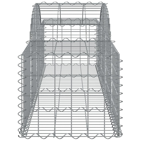 vidaXL Gabions with Arch Top 4 pcs 200x50x40/60 cm Galvanized Iron