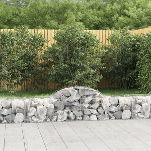 vidaXL Gabions with Arch Top 4 pcs 200x50x40/60 cm Galvanized Iron