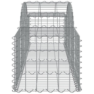 vidaXL Gabion Baskets with Arched Top 7 pcs 200x50x40/60 cm Galvanized Iron