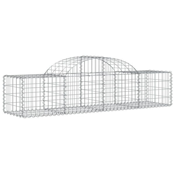 vidaXL Gabions with Arch Top 8 pcs 200x50x40/60 cm Galvanized Iron