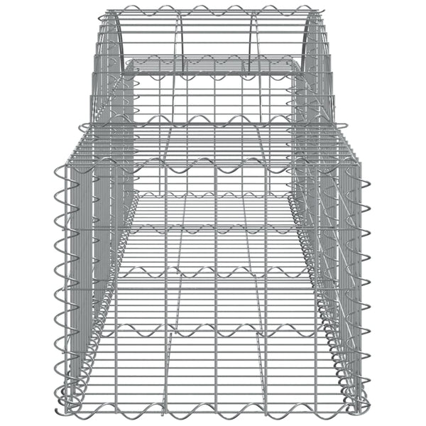 vidaXL Gabions with Arch Top 8 pcs 200x50x40/60 cm Galvanized Iron