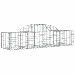 vidaXL Gabions with Arch 9 pcs 200x50x40/60 cm Galvanized Iron