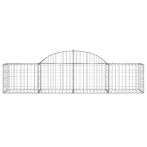 vidaXL Gabions with Arch 9 pcs 200x50x40/60 cm Galvanized Iron