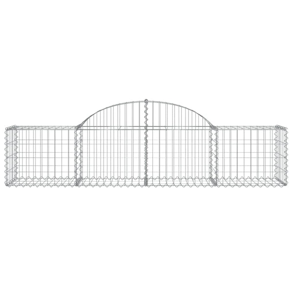 vidaXL Gabions with Arch 9 pcs 200x50x40/60 cm Galvanized Iron