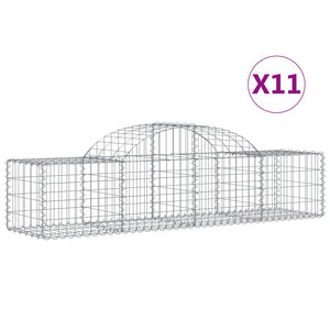 vidaXL Gabions with Arch 11 pcs. 200x50x40/60 cm Galvanized Iron