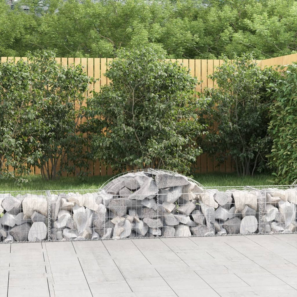 vidaXL Gabions with Arch 12 pcs. 200x50x40/60 cm Galvanized Iron