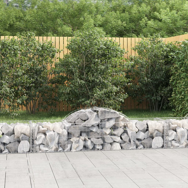 vidaXL Gabions with Arch 13 pcs. 200x50x40/60 cm Galvanized Iron