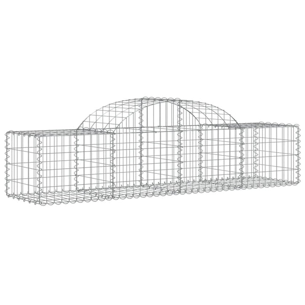 vidaXL Gabion Baskets with High Arch 18 pcs. 200x50x40/60 cm Galvanized Iron