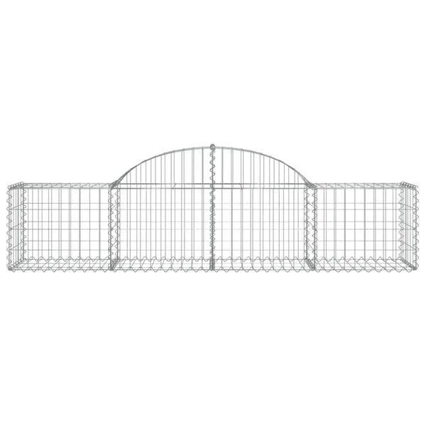 vidaXL Gabion Baskets with High Arch 30 pcs. 200x50x40/60 cm Galvanized Iron