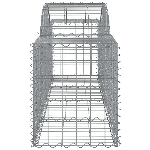 vidaXL Gabions with Arch Top 2 pcs. 200x50x60/80 cm Galvanized Iron