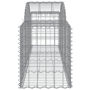 Gabionen mit Hochbogen 4 Stk. 200x50x60/80 cm Verzinktes Eisen