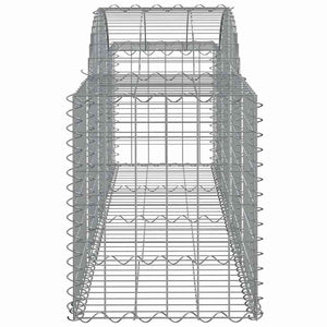 Gabionen mit Hochbogen 12 Stk. 200x50x60/80 cm Verzinktes Eisen