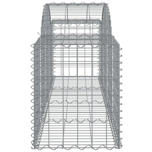 Gabionen mit Hochbogen 30 Stk. 200x50x60/80 cm Verzinktes Eisen