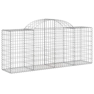 vidaXL Gabions with Arch 20 pcs 200x50x80/100cm Galvanized Iron