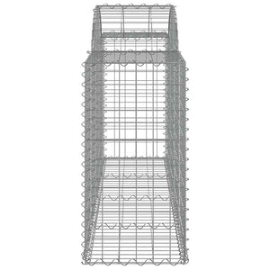 vidaXL Gabions with Arch 20 pcs 200x50x80/100cm Galvanized Iron