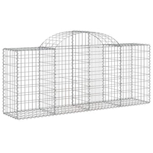 vidaXL Gabions with Arch 25 pcs. 200x50x80/100cm Galvanized Iron