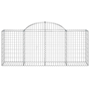vidaXL Gabions with Arch 25 pcs. 200x50x80/100cm Galvanized Iron