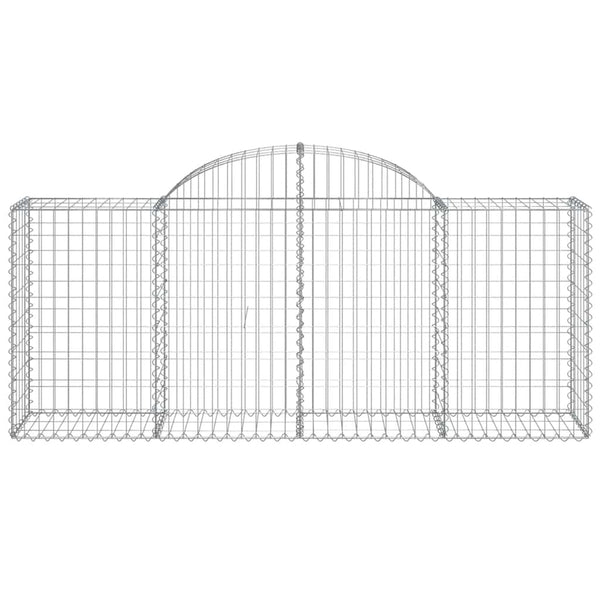 vidaXL Gabions with Arch 25 pcs. 200x50x80/100cm Galvanized Iron