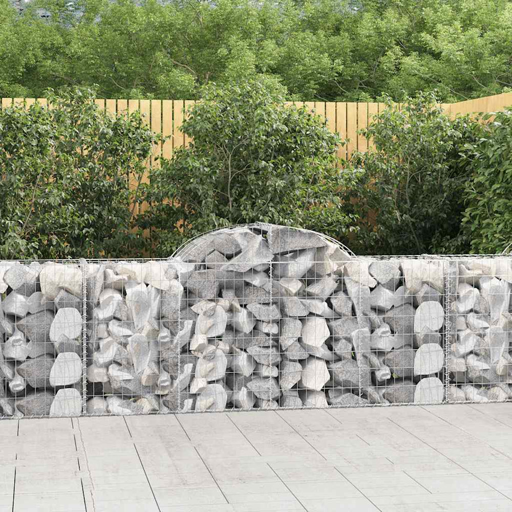 vidaXL Gabions with Arch 25 pcs. 200x50x80/100cm Galvanized Iron