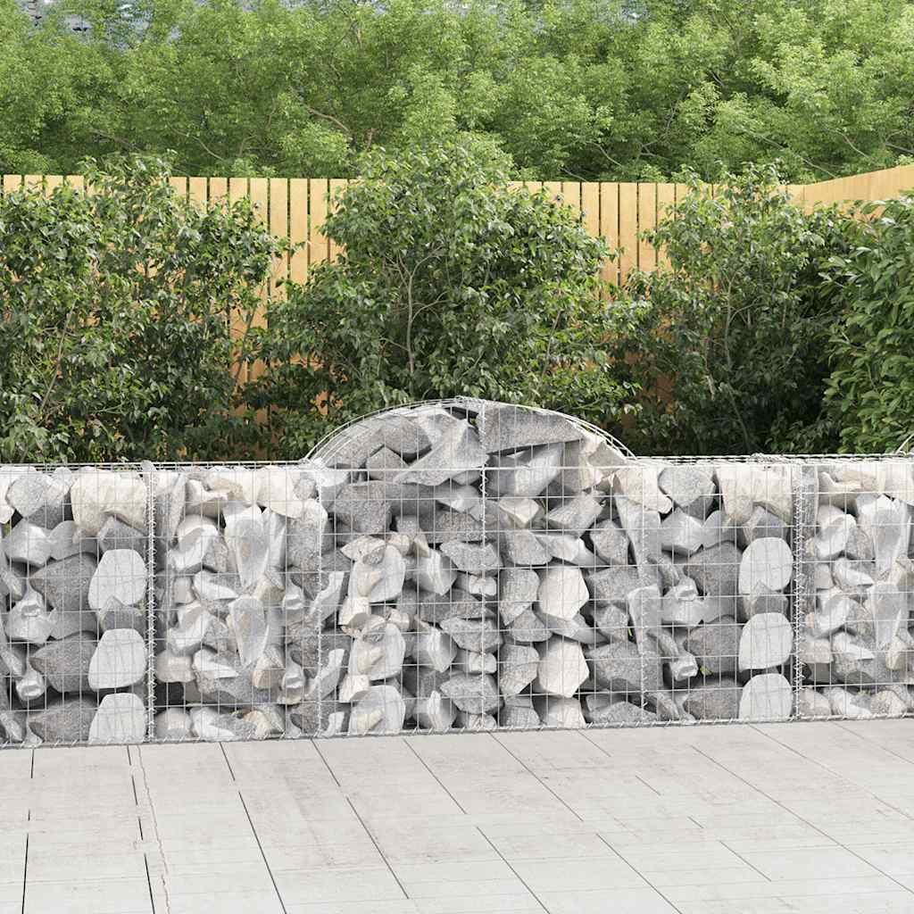 vidaXL Gabions with Arch 25 pcs. 200x50x80/100cm Galvanized Iron