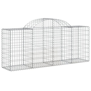 vidaXL Gabions with Arch 30 pcs. 200x50x80/100cm Galvanized Iron