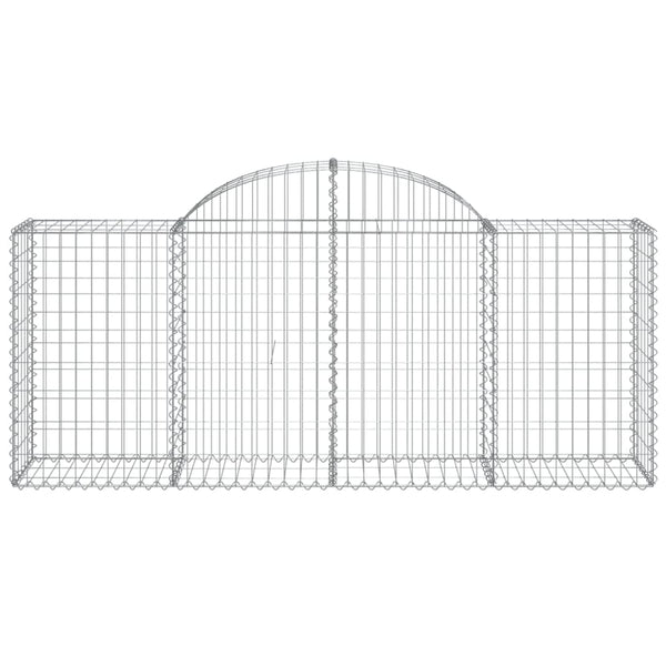 vidaXL Gabions with Arch 30 pcs. 200x50x80/100cm Galvanized Iron