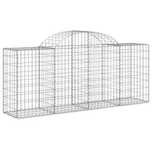 vidaXL Gabions with Arch 40 pcs. 200x50x80/100cm Galvanized Iron