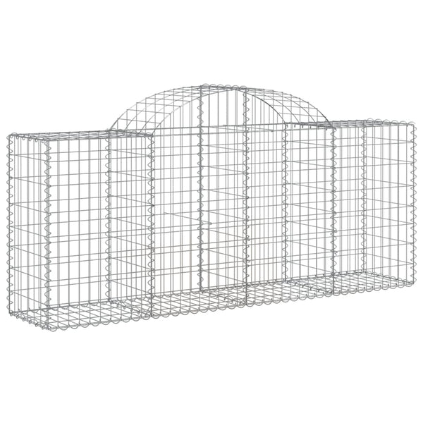 vidaXL Gabions with Arch 40 pcs. 200x50x80/100cm Galvanized Iron