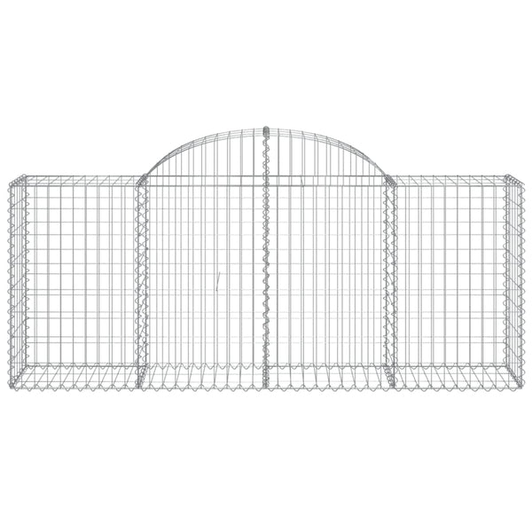 vidaXL Gabions with Arch 40 pcs. 200x50x80/100cm Galvanized Iron