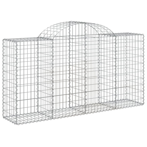 vidaXL Gabions with Arch Top 6 pcs. 200x50x100/120cm Galvanized Iron