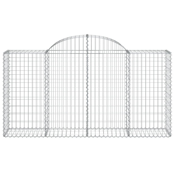 vidaXL Gabions with Arch Top 6 pcs. 200x50x100/120cm Galvanized Iron