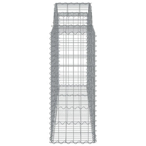 vidaXL Gabions with Arch Top 6 pcs. 200x50x100/120cm Galvanized Iron