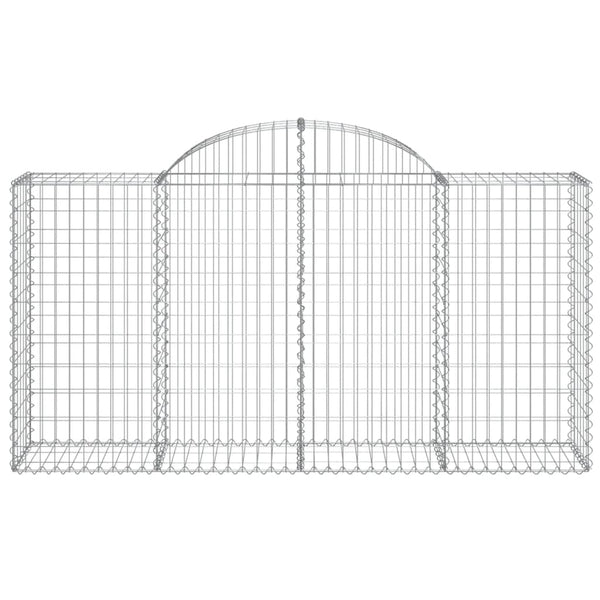 vidaXL Gabions with Arch 7 pcs. 200x50x100/120cm Galvanized Iron