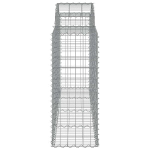 vidaXL Gabion Baskets with High Arch 8 pcs. 200x50x100/120cm Galvanized Iron