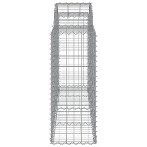 vidaXL Gabions with Arch 15 pcs 200x50x100/120cm Galvanized Iron