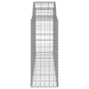 vidaXL Gabion Baskets with High Arch 18 pcs 200x50x100/120cm Galvanized Iron